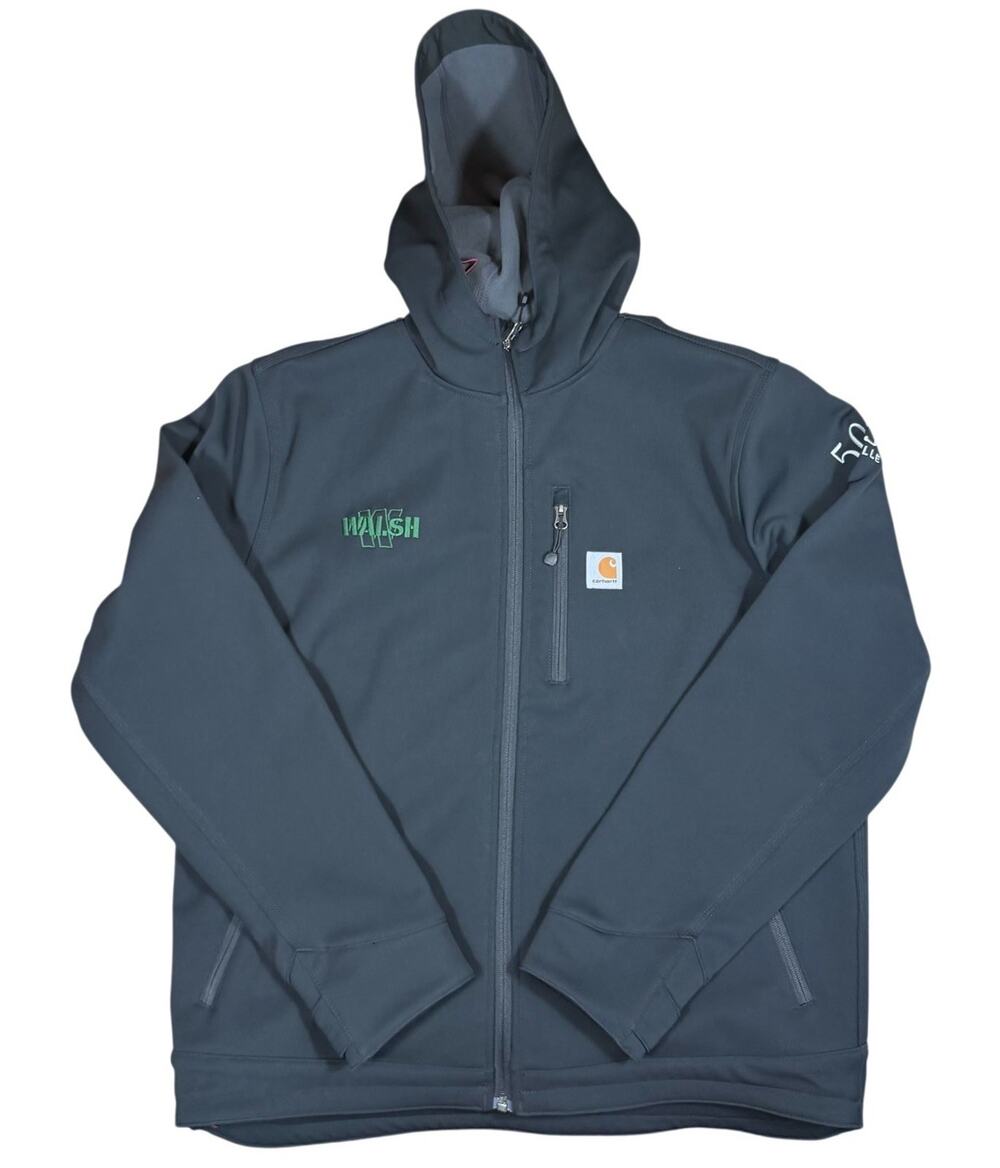 Carhartt Crowley Hooded Jacket Mens Large Black 102200 Rugged Flex Walsh 505